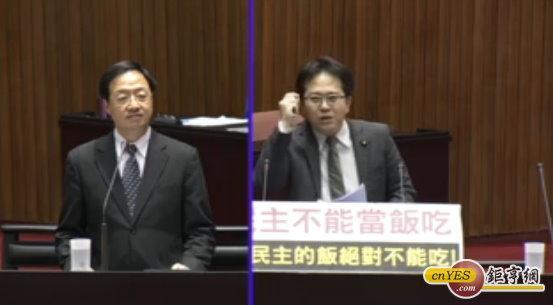 行政院長江宜樺今(9)日率閣員於立院答詢。(鉅亨網記者尹慧中攝)