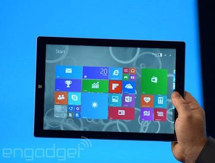 微軟12吋大平板電腦Surface Pro 3。（圖：engadget）