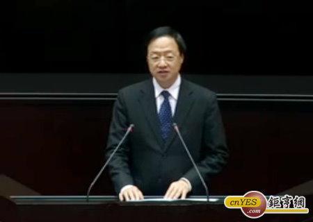 江揆今天在立院報告政府6年治水660億元預算。(鉅亨網記者尹慧中攝)