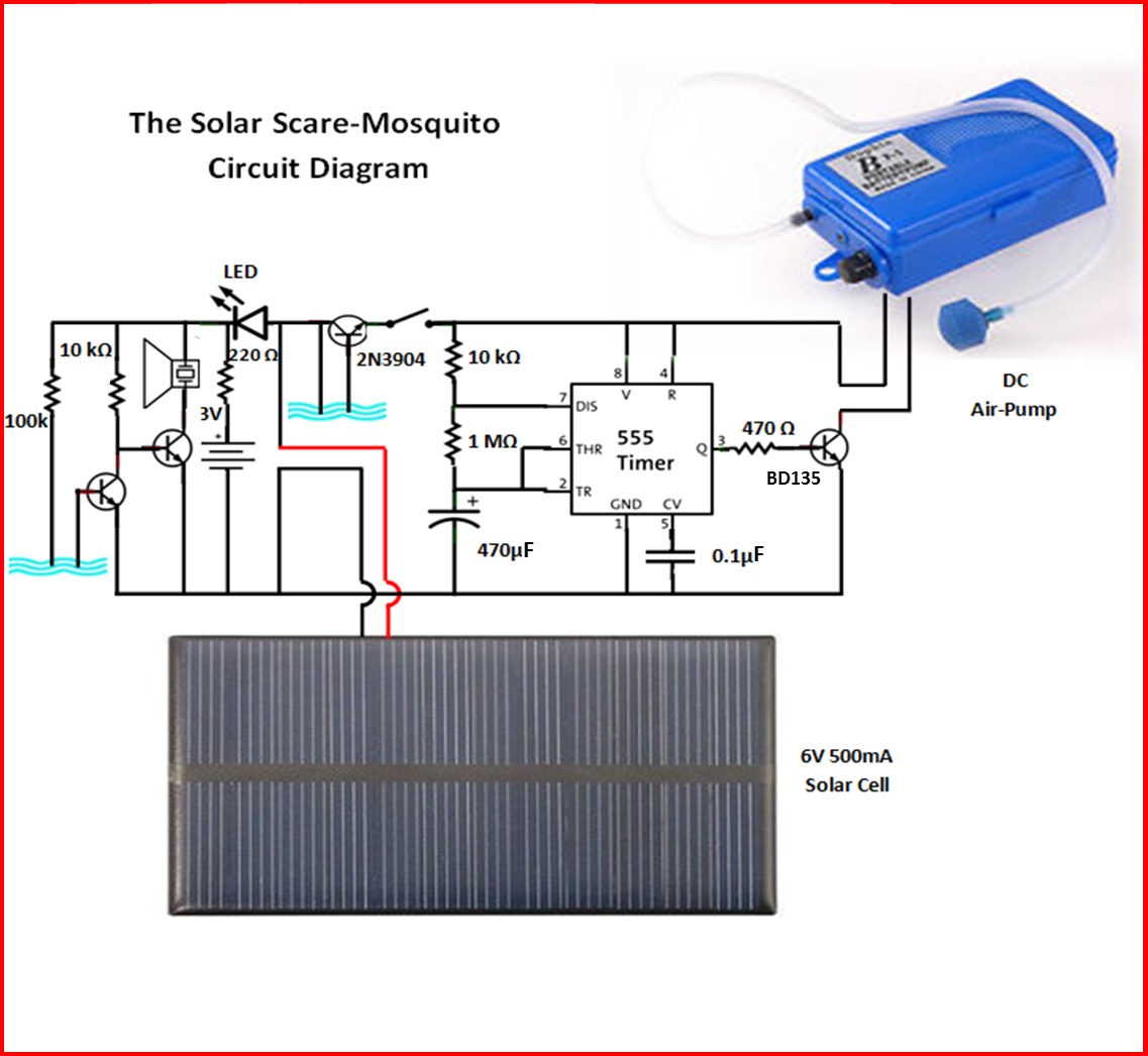 Solar aerator Circuit diagram