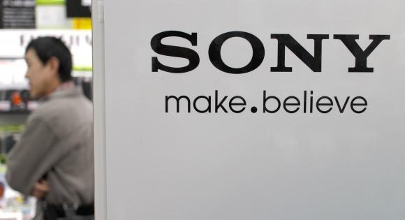 Logo of Sony Corp is pictured at an electronic store in Tokyo