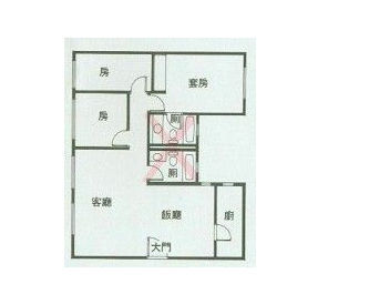 衛生間位於家居中心位置