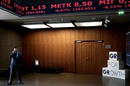 希臘股市15日暴跌     (圖:AFP)