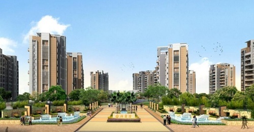 建筑密度小