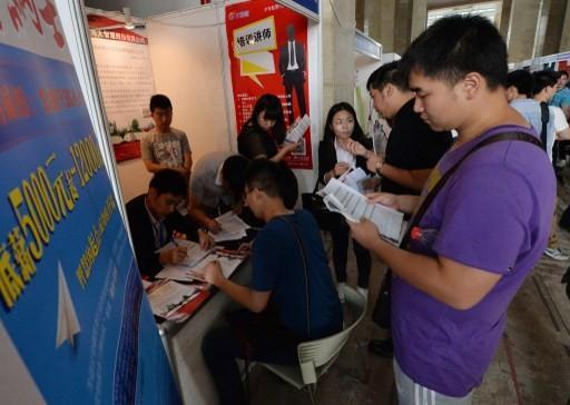 中國景氣下滑 就業強勁恐怕只是表面的假象      (圖:AFP)