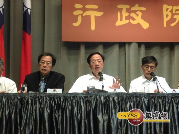 行政院長江宜樺(中)。(鉅亨網記者趙曉慧攝)