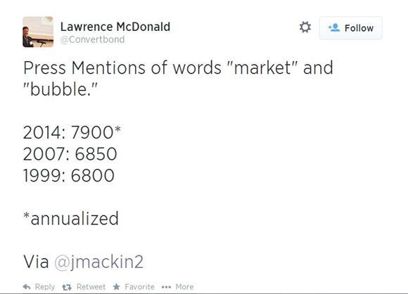 金融業著名評論家Lawrence Mcdonald的推文
