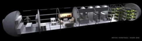 殖民基地的一部分將被用於培植綠色植物，為人類提供食物。