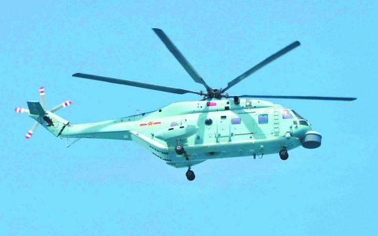 原文配圖：直18反潛直升機。