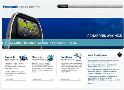 松下航空電子公司(Panasonic Avionics Corp)官網。