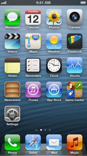 蘋果iOS 6.1用戶介面。(圖：WIKI)