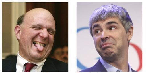 (左)微軟執行長、(右)Google執行長  (網路照片)