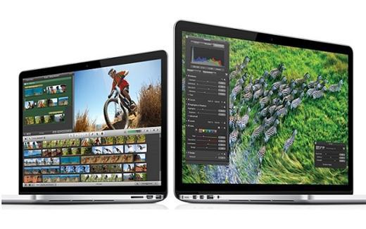 蘋果採用視網膜螢幕的筆電MacBook Pro。