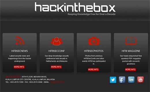 駭客大會「Hack in the Box」官網。