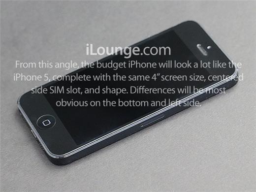 低價版iPhone正面照。(圖取自iLounge)