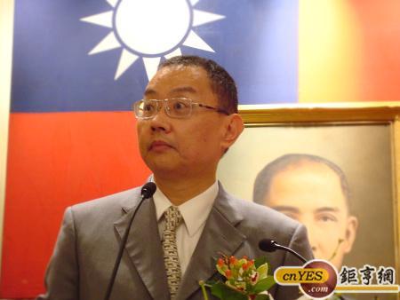 卸任電電公會理事長焦佑鈞推崇郭台強的經驗及智慧。(鉅亨網記者黃佩珊攝)