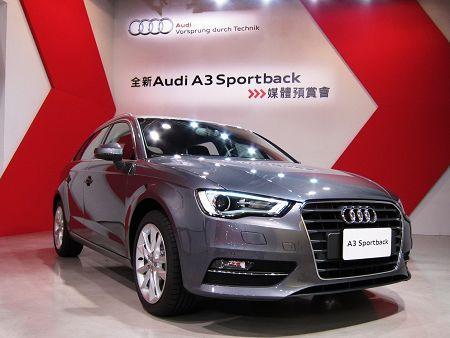 全新Audi A3 Sportback豪華小型掀背房車。(圖：台灣奧迪提供)