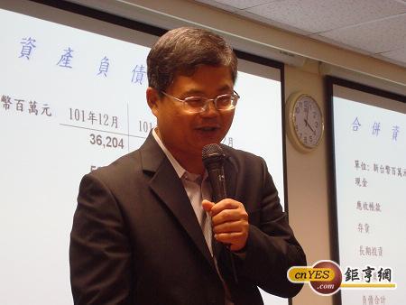 英葉達副總游進寶表示，今年全年整體業績往上走揚。(鉅亨網記者黃佩珊攝)