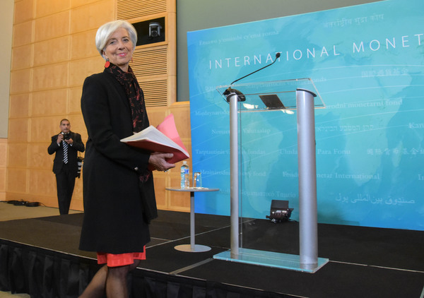 拉加德來到發布會現場