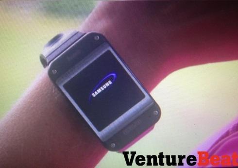 三星智慧手表Galaxy Gear原型間諜照。(圖：VentureBeat)