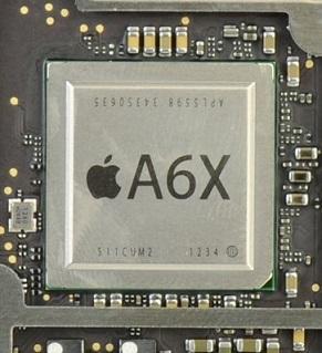 蘋果目前最快的A6X晶片用於iPad 4。(圖：iFixit)