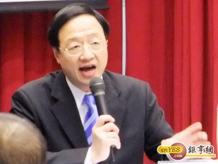 不信任案今遭否決後，江揆對施政發表談話。(鉅亨網記者尹慧中攝)