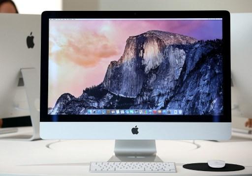 搭載 Retina 5K 顯示螢幕的 27 吋 iMac (圖:AFP)