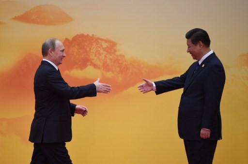 俄羅斯總統普丁與大陸國家主席習近平      (圖:AFP)