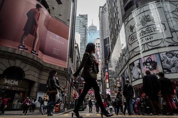 香港市區街景 (圖:AFP)
