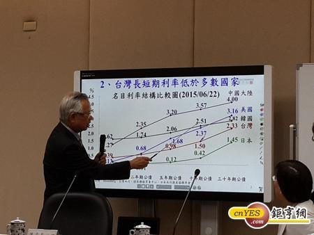 台灣央行總裁彭淮南Q2理監事會議後主持記者會。(鉅亨網記者王莞甯攝)