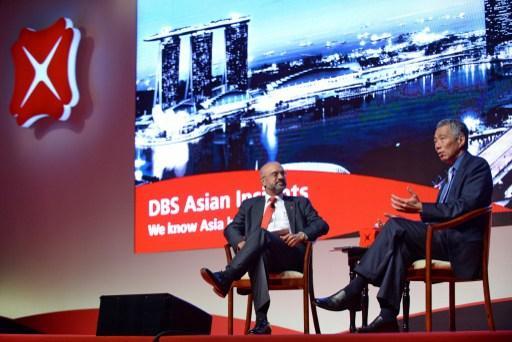 星展銀行執行長 Piyush Gupta (左) (圖:AFP)