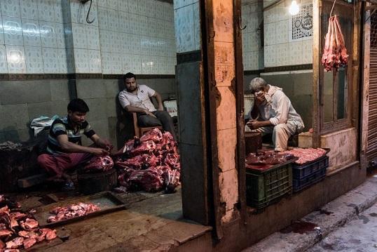 印度牛肉鋪。(圖:AFP)