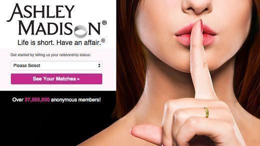 Ashley Madison網站首頁