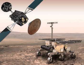 圖4 ExoMars任務2016發射的軌道器和2018年發射的火星車協同工作，搜尋火星生命