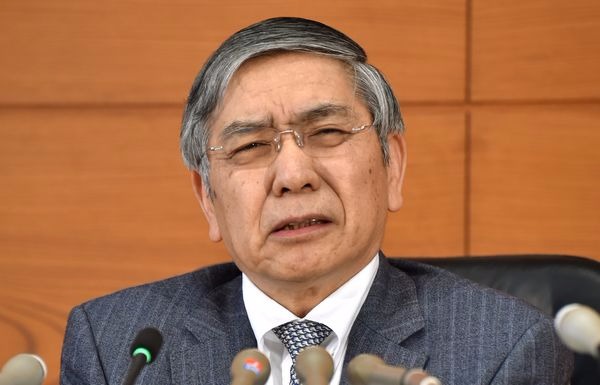 日本央行 (BOJ) 總裁黑田東彥　圖片來源：afp