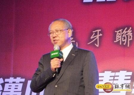 上銀董事長卓永財今天對各子公司營運提出期許。(鉅亨網記者尹慧中攝)