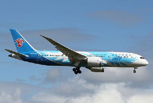 中國南方航空波音787型客機。(圖片來源：維基百科)