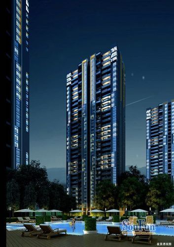 華美時代城效果圖夜景透視圖 華美時代城效果圖夜景透視圖