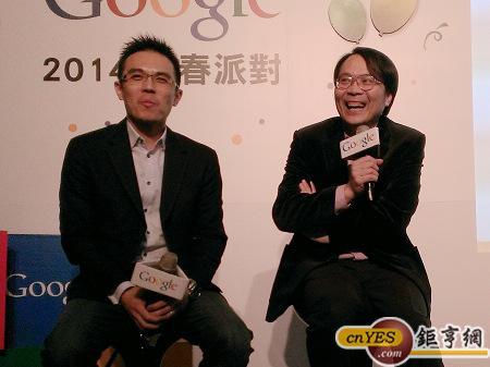 Google台灣董事總經理簡立峰宣布，隨著Google全方位的快速成長，今年人才需求上看3位數。(鉅亨網記者黃佩珊攝)