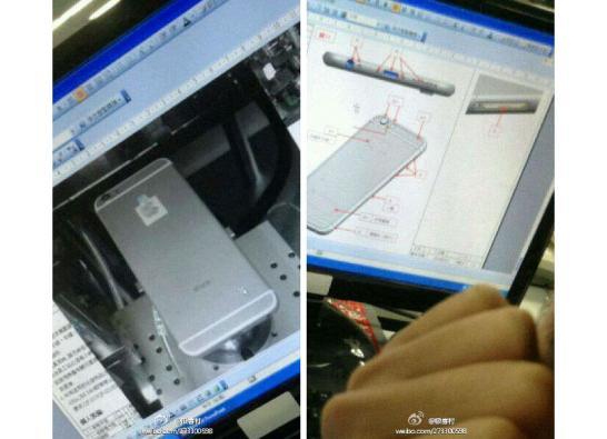 據傳來自富士康內部的iPhone 6間諜照。(圖：APPLEINSIDER)