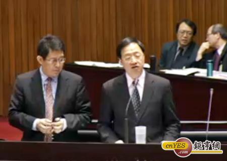 江揆今率閣員於立院答詢。(鉅亨網記者尹慧中攝)