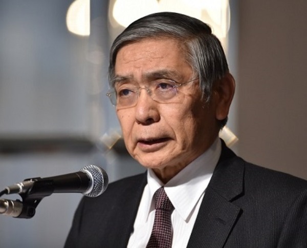 日本央行總裁黑田東彥。(來源：AFP)