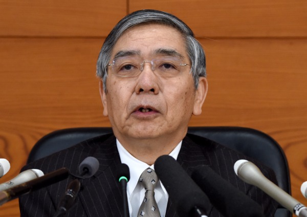 日本央行總裁黑田東彥 (Haruhiko Kuroda)　圖片來源：afp