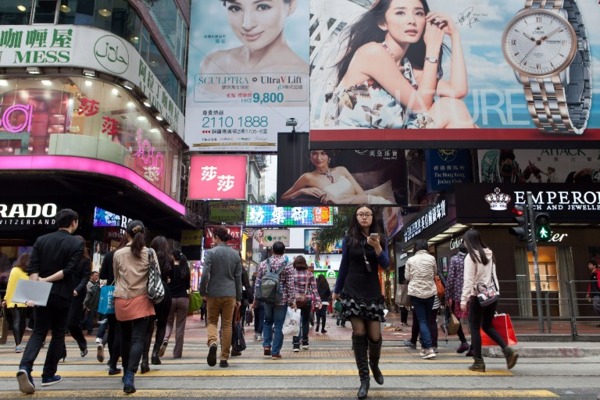 香港街頭。(來源：AFP)