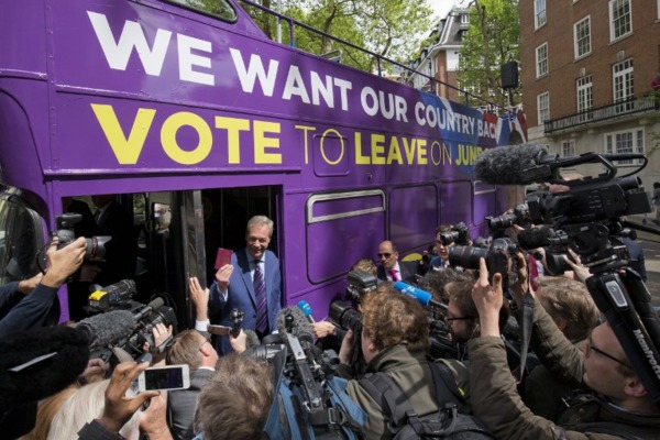 英國脫歐支持者。(來源：AFP)