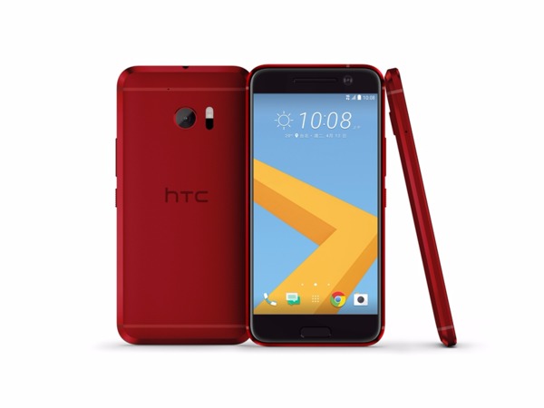 HTC10夕光紅。(圖：宏達電提供)