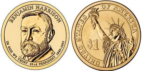 1美元硬幣正反面(圖取自維基百科)