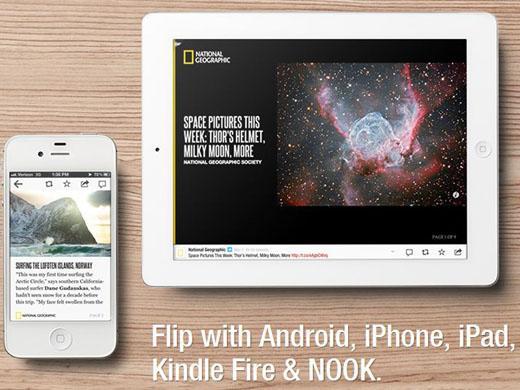 Flipboard可在iPad與iPhone上使用(圖片來源：Flipboard官網)