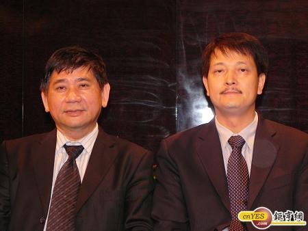 光鋐科技董事長洪水樹(左)、總經理古錦福