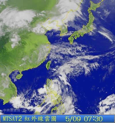 艾利颱風衛星雲圖    (圖：中央氣象局)